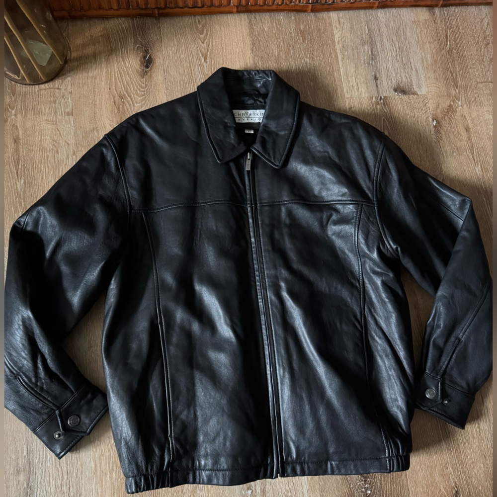 Cherskin Exterior Men's‎ Black Leather Jacket Size L